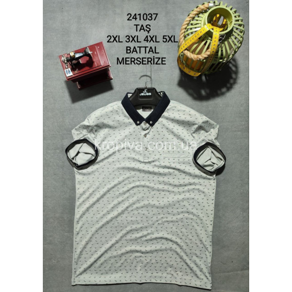 Чоловічі футболки-поло батал Туреччина оптом  (140424-641)