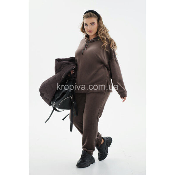 Женский спортивный костюм тройка 2477 батал оптом 050325-136