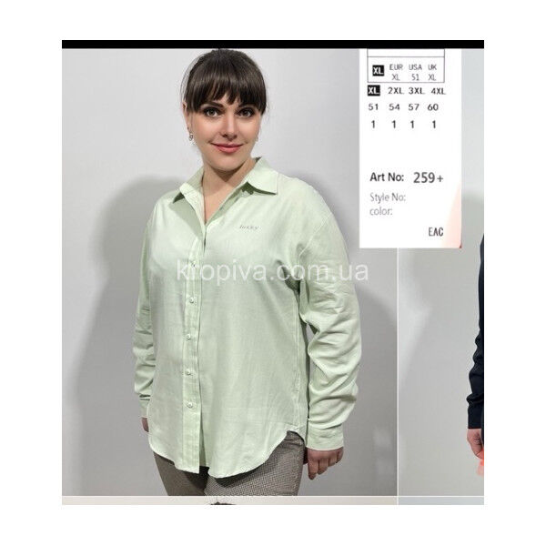 Женская рубашка 259 полубатал оптом 020525-023