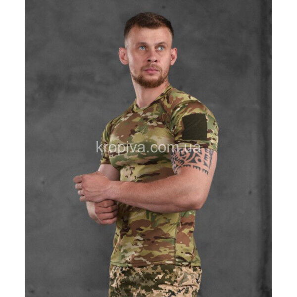 Футболка тактическая coolmax с шевроном для ЗСУ оптом 020625-776