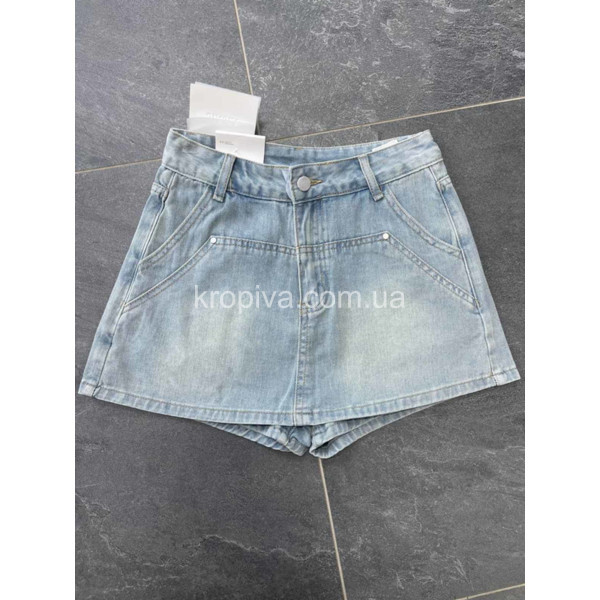 Жіночі джинсові спідниця-шорти 3675 оптом 220725-117