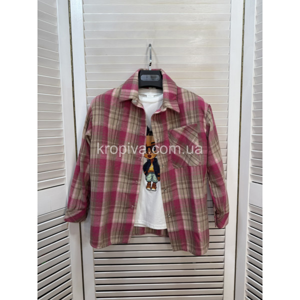 Детская рубашка фланель оптом 240825-722