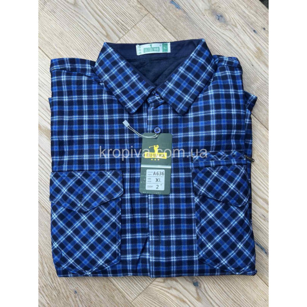 Мужская рубашка на флисе норма Турция оптом 290825-763