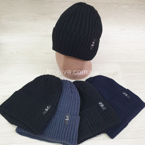 Мужская шапка на флисе микс оптом 101025-683