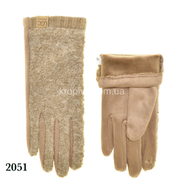 Перчатки женские 2051 ПЖМ микс оптом 261025-663