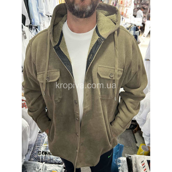 Мужская рубашка на меху капюшон Турция оптом 081125-627