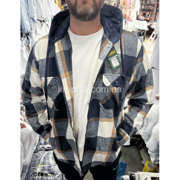 Мужская рубашка на меху змейка Турция оптом 081125-637