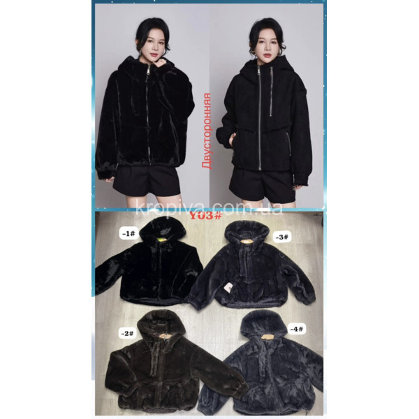 Жіноча дублянка/шубка двостороння оптом 161125-692