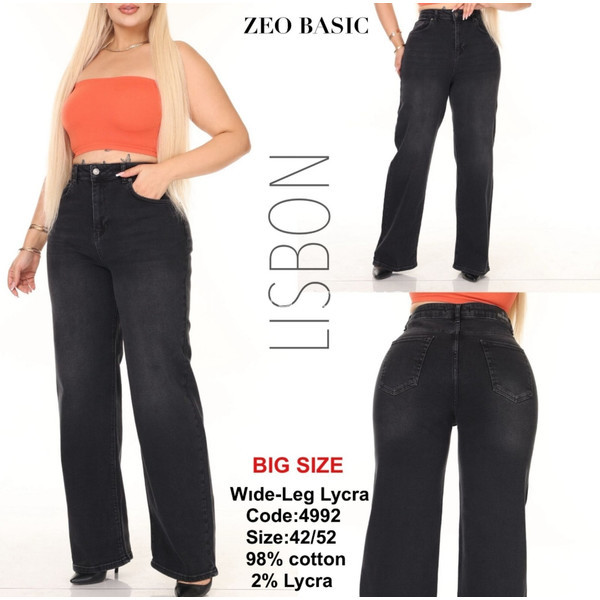 Женские джинсы трубы батал 4992 оптом 091225-24