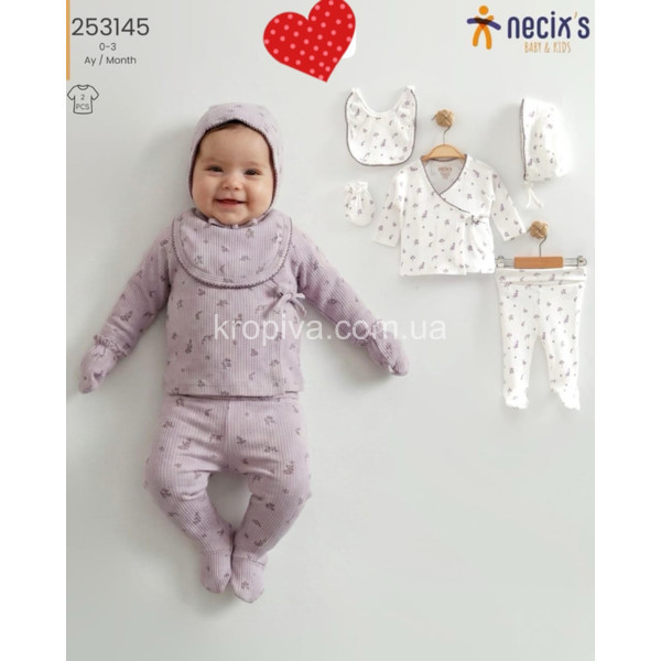Костюм 0-3 мес Турция оптом 140426-629