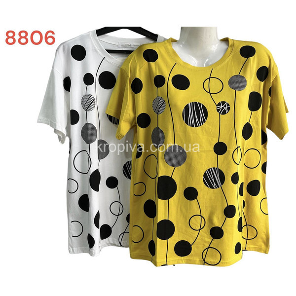 Женская футболка 8806 норма микс оптом  (300423-293)