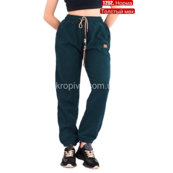 Жіночі спортивні штани-джоггери хутро норма мікс оптом  (141023-728)
