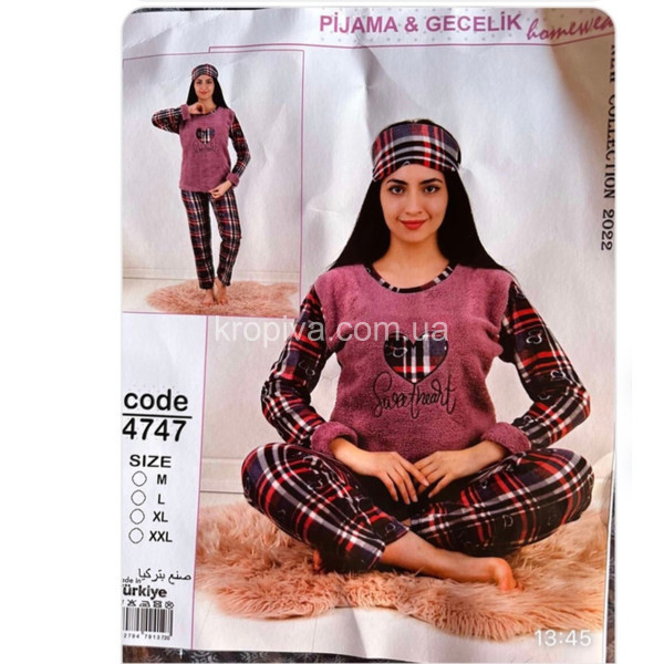 Жіноча піжама махра фліс норма Туреччина оптом 261023-662