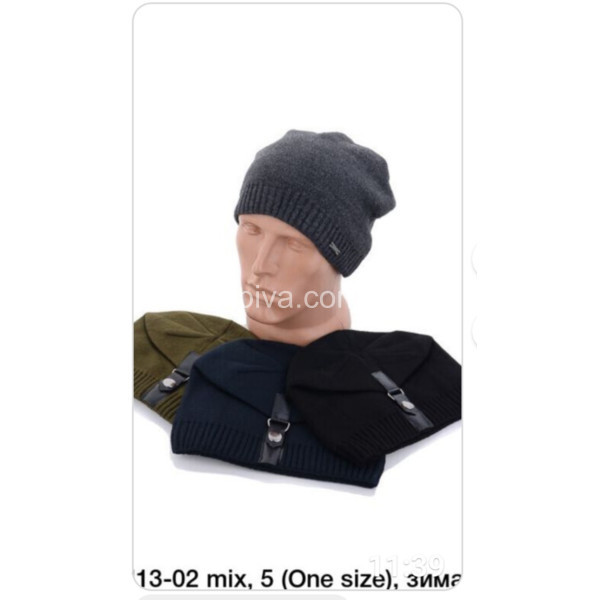 Мужская шапка на флисе норма оптом 011123-635