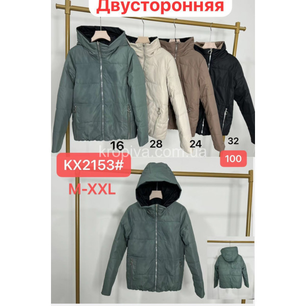 Жіноча куртка двостороння весна норма оптом 280124-490