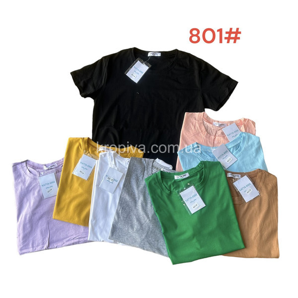 Женская футболка 801 полубатал микс оптом 010224-76