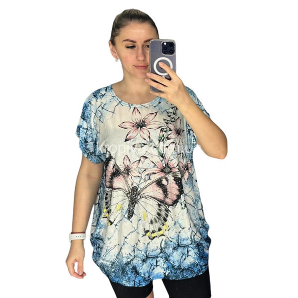 Жіноча футболка холодок олія 6589 оптом  (270224-703)