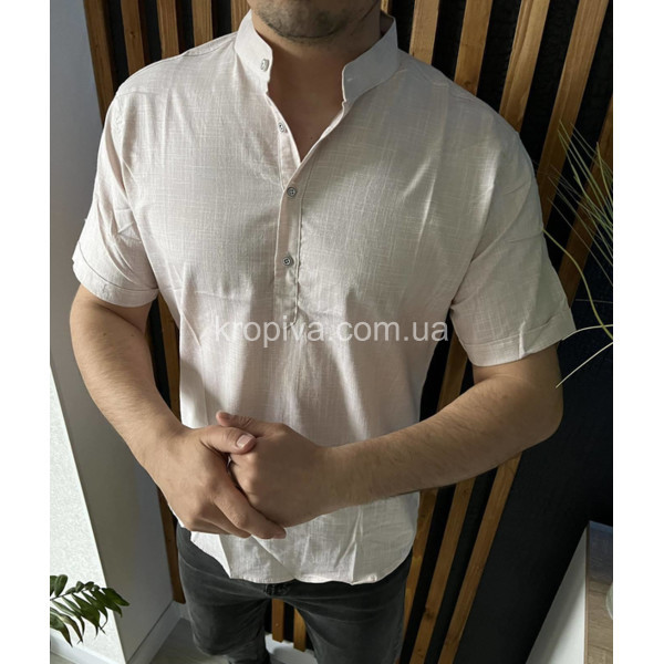 Мужская рубашка лен норма оптом  (210424-716)