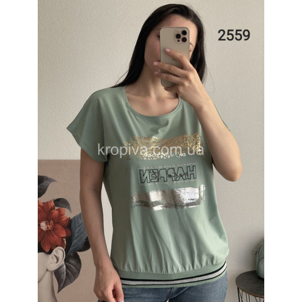 Жіноча футболка напівбатал мікс оптом  (030524-480)