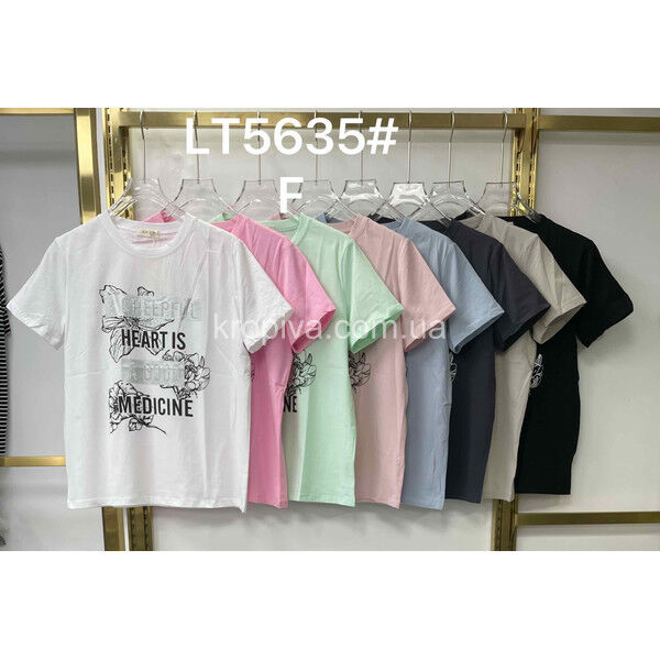 Женская футболка батал микс оптом 060325-648