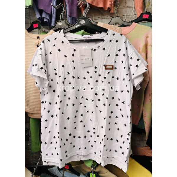 Женская футболка 9195 батал микс оптом 150425-160