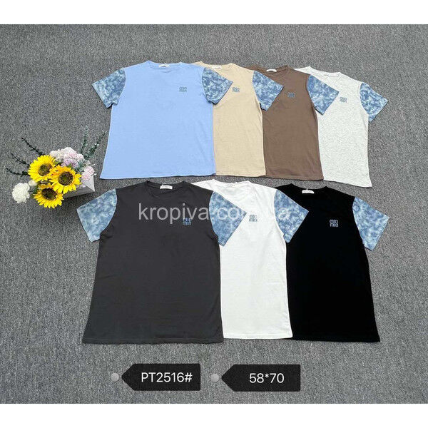 Женская футболка 2516 батал микс оптом 010525-098