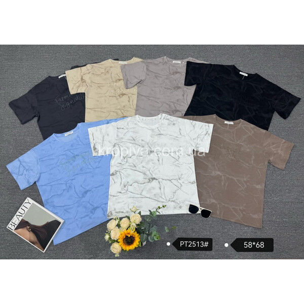 Женская футболка 2513 норма микс оптом 010525-0118