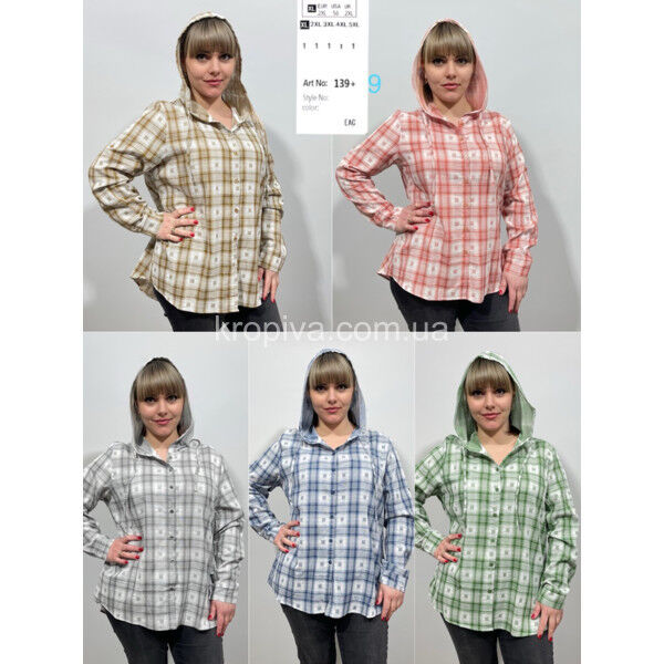 Женская рубашка 139 полубатал оптом 020525-034