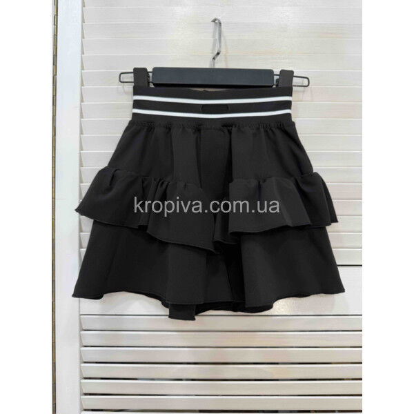 Детская юбка рюш с трикотажным поясом школа оптом 180725-739