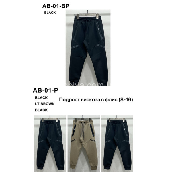 Детские спортивные штаны на флисе оптом 170925-784