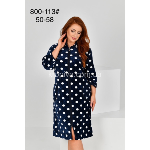 Жіночий халат велюр напівбатал оптом 250925-750