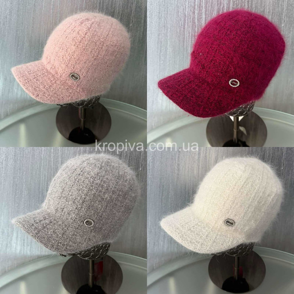 Женская кепка ангора с люрексовой ниткой оптом 031025-155