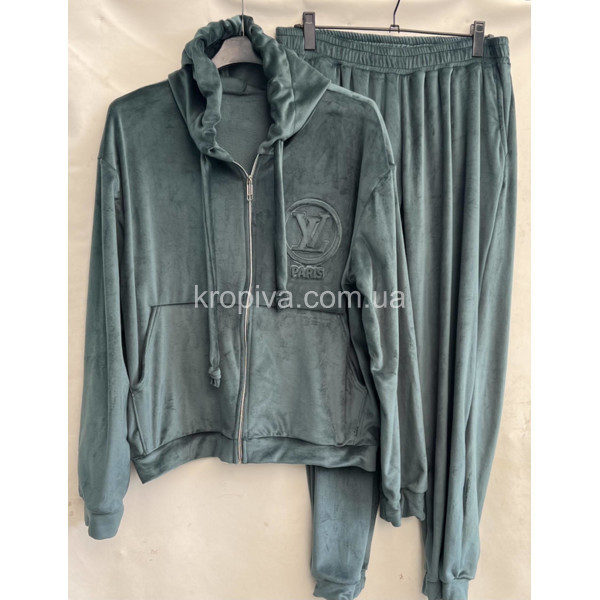 Женский костюм велюр батал оптом 101025-635