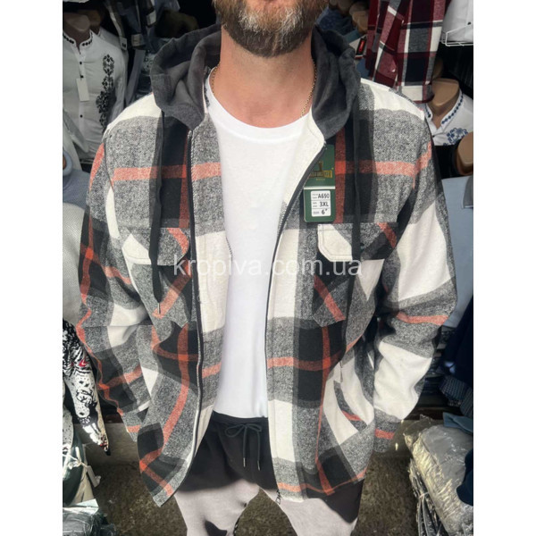 Мужская рубашка на меху змейка Турция оптом 081125-638