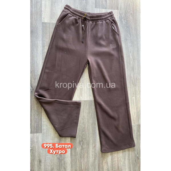 Жіночі спортивні штани на хутрі батал оптом 221125-775