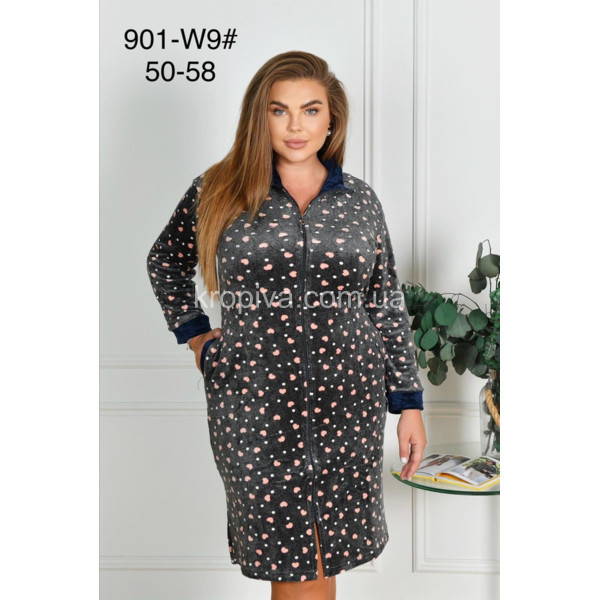 Женский халат длинный рукав оптом 081225-09