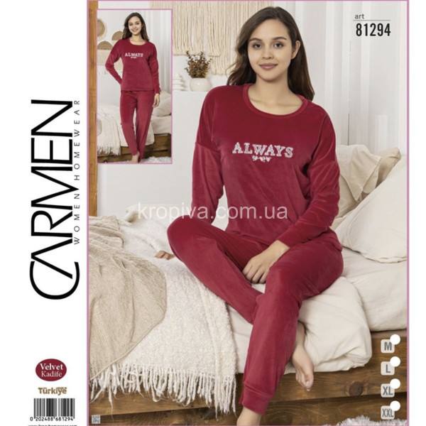 Женская пижама велюр Турция оптом 091225-729