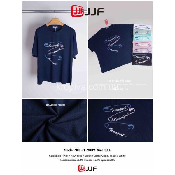 Женская футболка батал микс оптом 290126-789