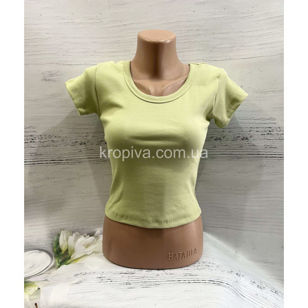 Женская футболка рубчик норма Турция оптом 030523-692