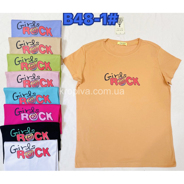 Женская футболка полубатал микс оптом  (040623-629)