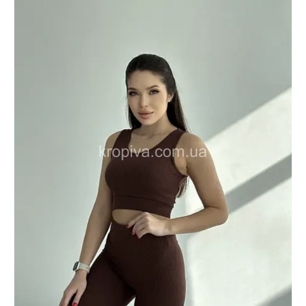 Женский спортивный костюм рубчик норма Турция оптом  (080823-683)