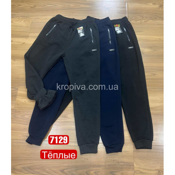 Мужские спортивные штаны на флисе норма оптом 141023-745