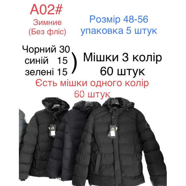 Чоловіча куртка зима норма оптом  (101023-218)