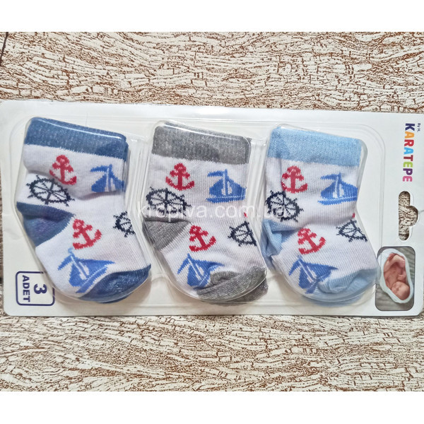 Носочки для новорожденных микс оптом  (260224-691)