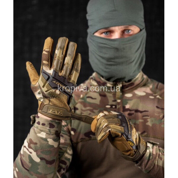 Рукавицы тактические полнопалые Mechanix M-Pact оптом для ЗСУ оптом 050624-630