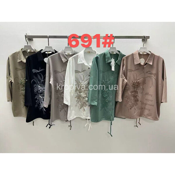 Женская рубашка 691 батал оптом 220625-059