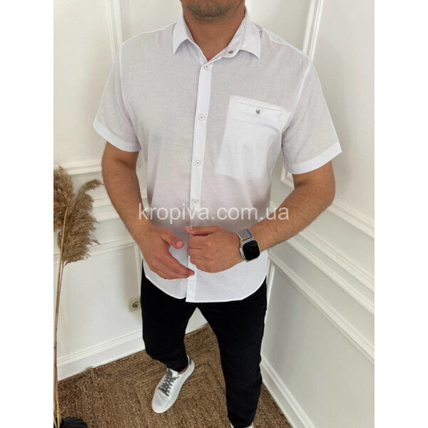 Мужская рубашка лен норма Турция оптом 020725-756