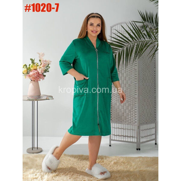 Женский халат велюр батал оптом 180725-625