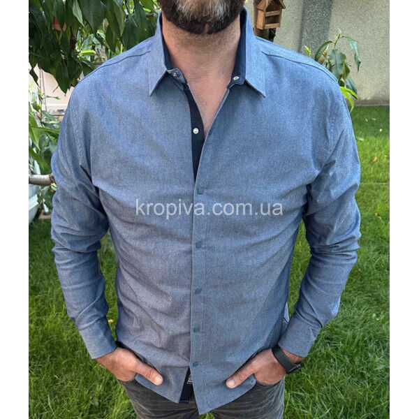 Мужская рубашка джинс норма Турция оптом 290725-649