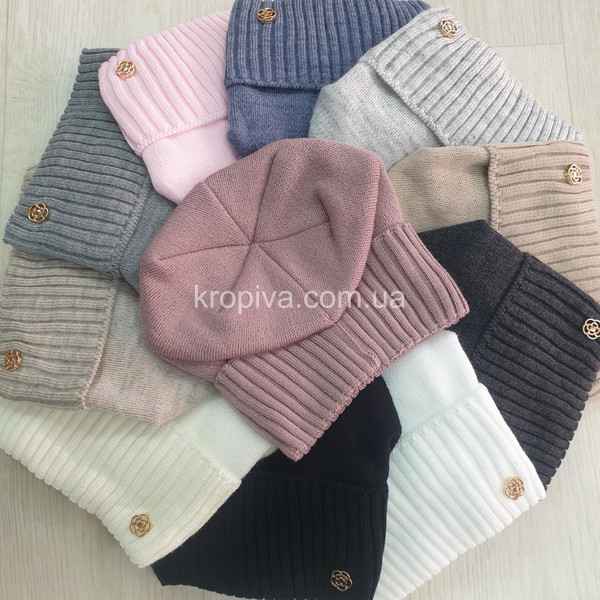 Женская шапка на флисе микс оптом 160925-645